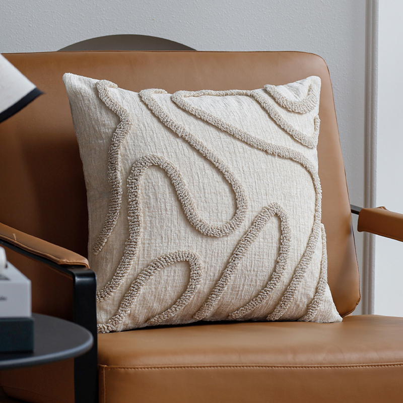 Pillow Cover 20X20 - Boho Style Chenille Decorative Throw Pillow
