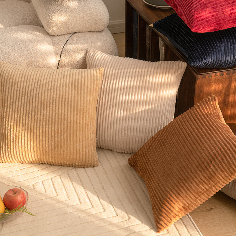 2026 Striped Faux Fur Throw Pi - مراجعة Pillow Cover 20X20 وسعره