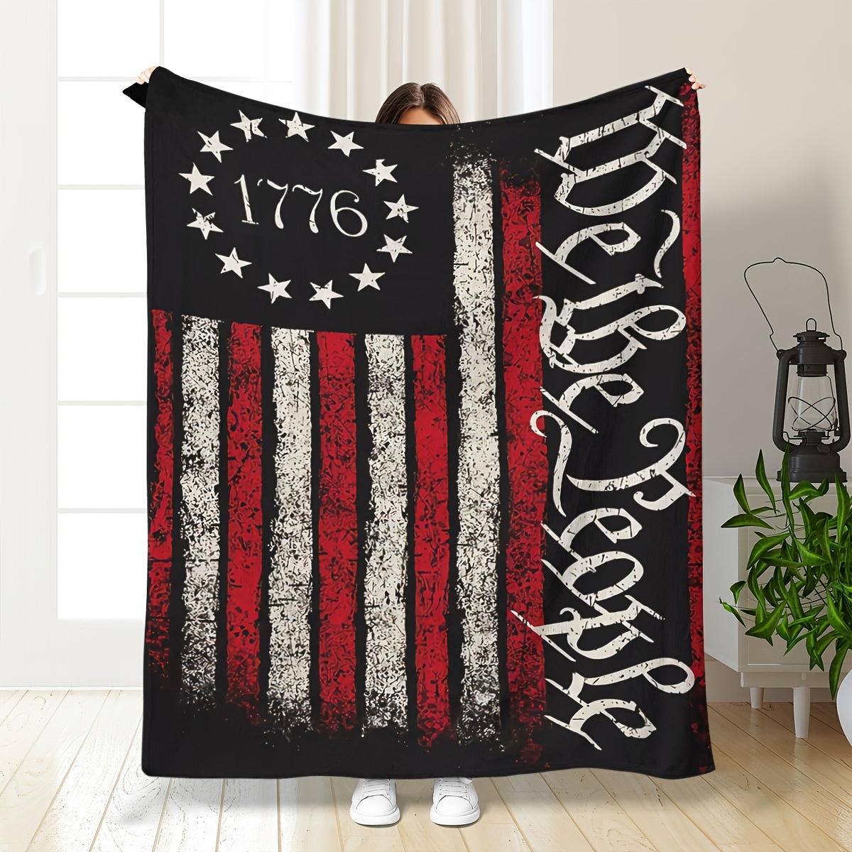 Vintage 1776 We The People Pri - مراجعة Throw Blanket Chunky Knit وسعره
