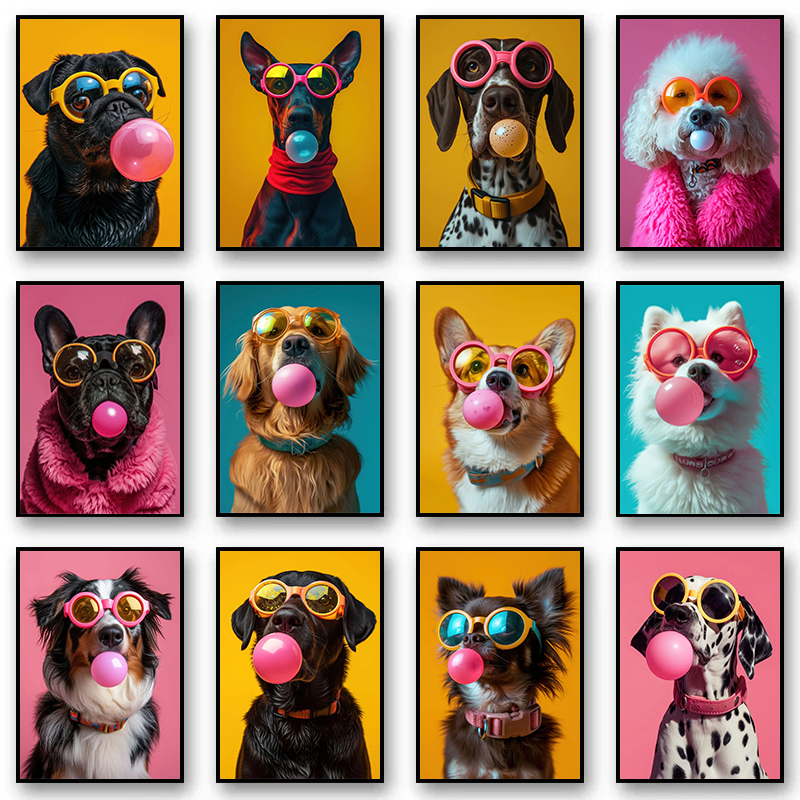 Animals Funny Prints Dog Color - مراجعة Home Textiles France وسعره