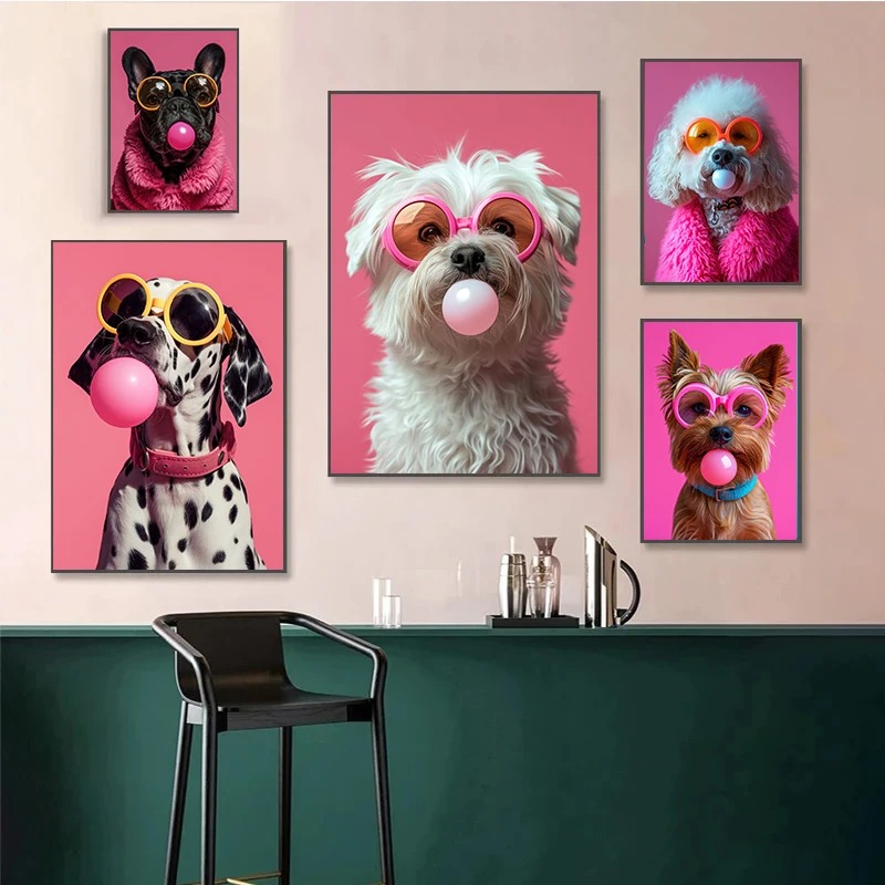 Animals Funny Prints Dog Color - مراجعة Home Textiles France وسعره
