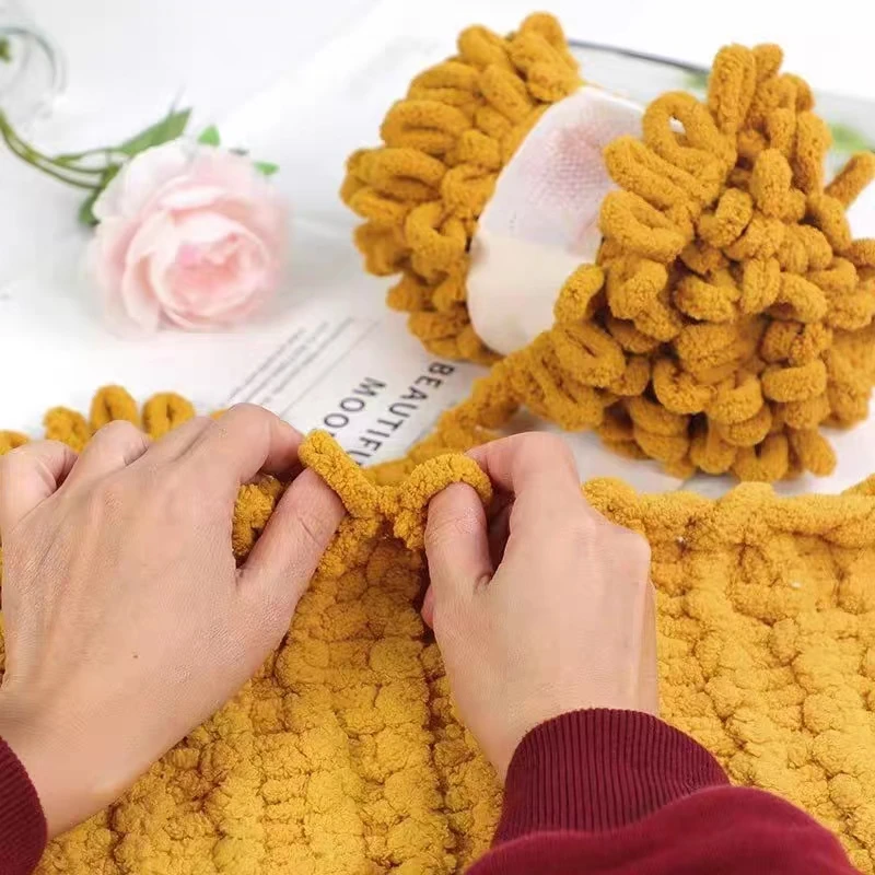 100g/Ball Finger Loop Yarn Thr - مراجعة Throw Blanket Chunky Knit وسعره