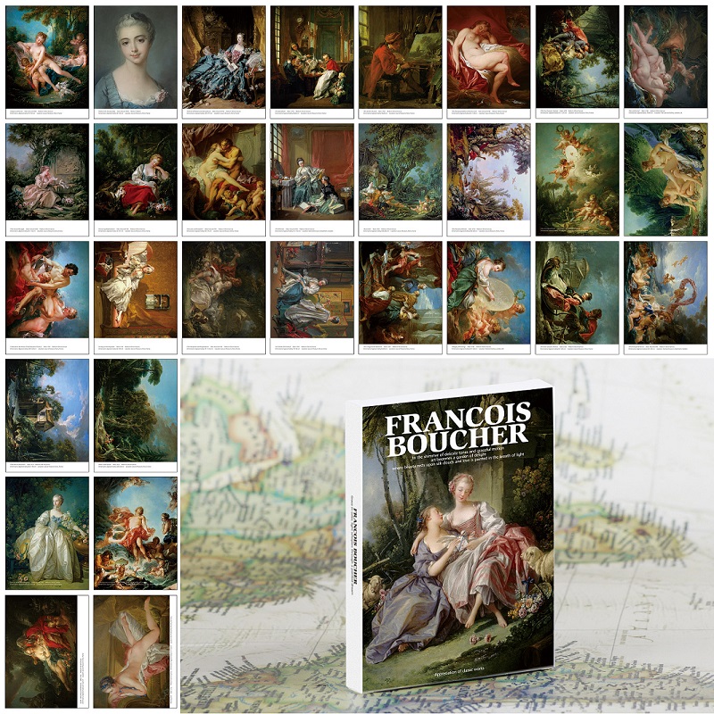 30PCS Francois Boucher Art Pos - مراجعة Home Textiles France وسعره