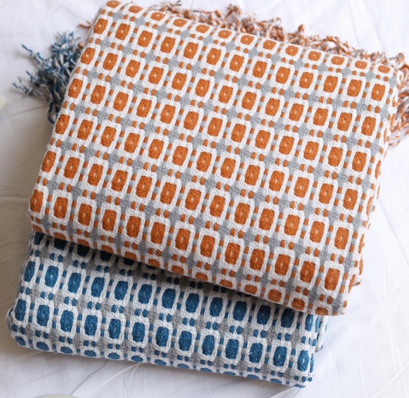 Mustard Yellow Nordic Knitted  - مراجعة Throw Blanket Chunky Knit وسعره