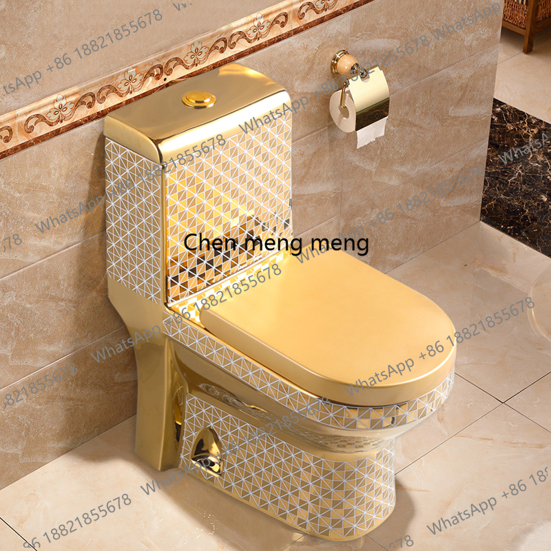 Golden Toilet,Modern One-Piece - مراجعة P & C Home Textiles Usa وسعره