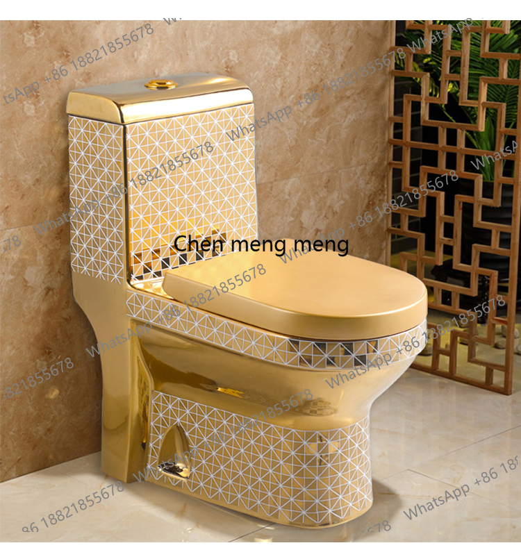 Golden Toilet,Modern One-Piece - مراجعة P & C Home Textiles Usa وسعره