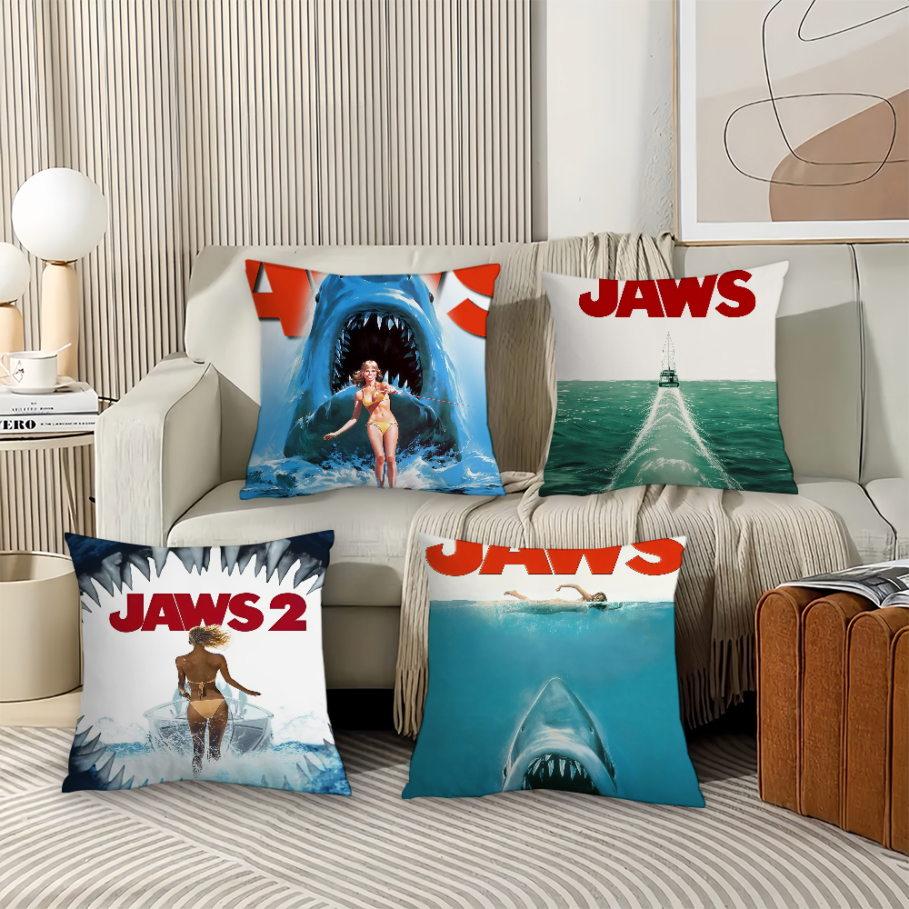 Horror movie J-Jaws  Pillow Ca - مراجعة Pillow Cover 20X20 وسعره