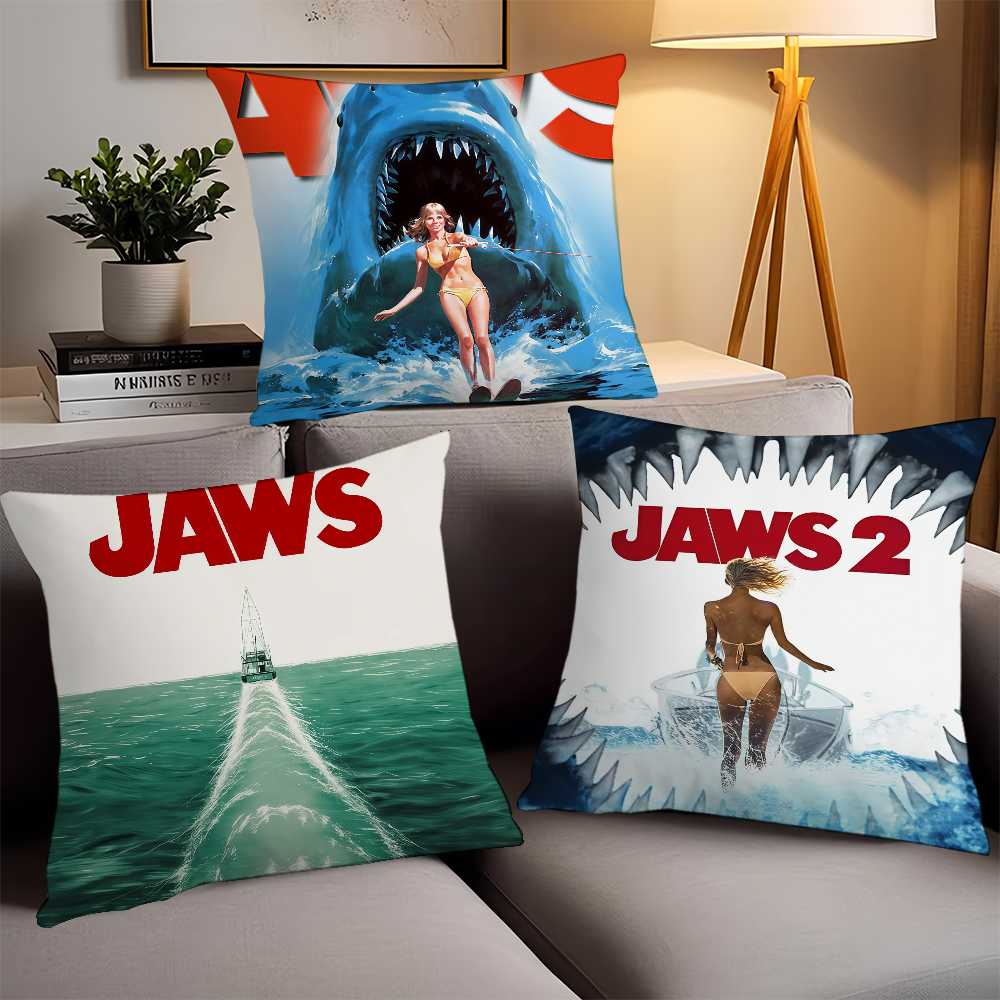 Horror movie J-Jaws  Pillow Ca - مراجعة Pillow Cover 20X20 وسعره