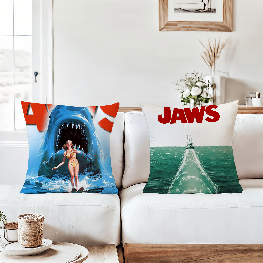 Horror movie J-Jaws  Pillow Ca - مراجعة Pillow Cover 20X20 وسعره