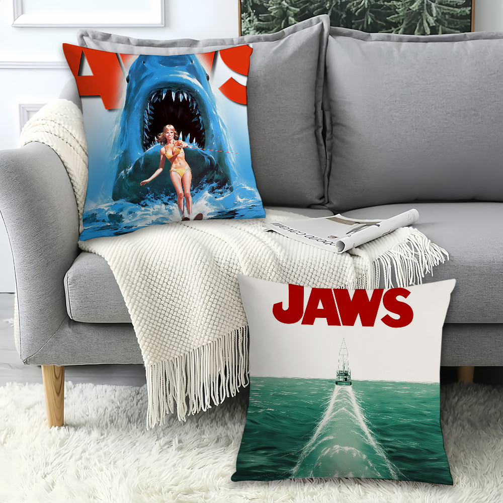 Horror movie J-Jaws  Pillow Ca - مراجعة Pillow Cover 20X20 وسعره
