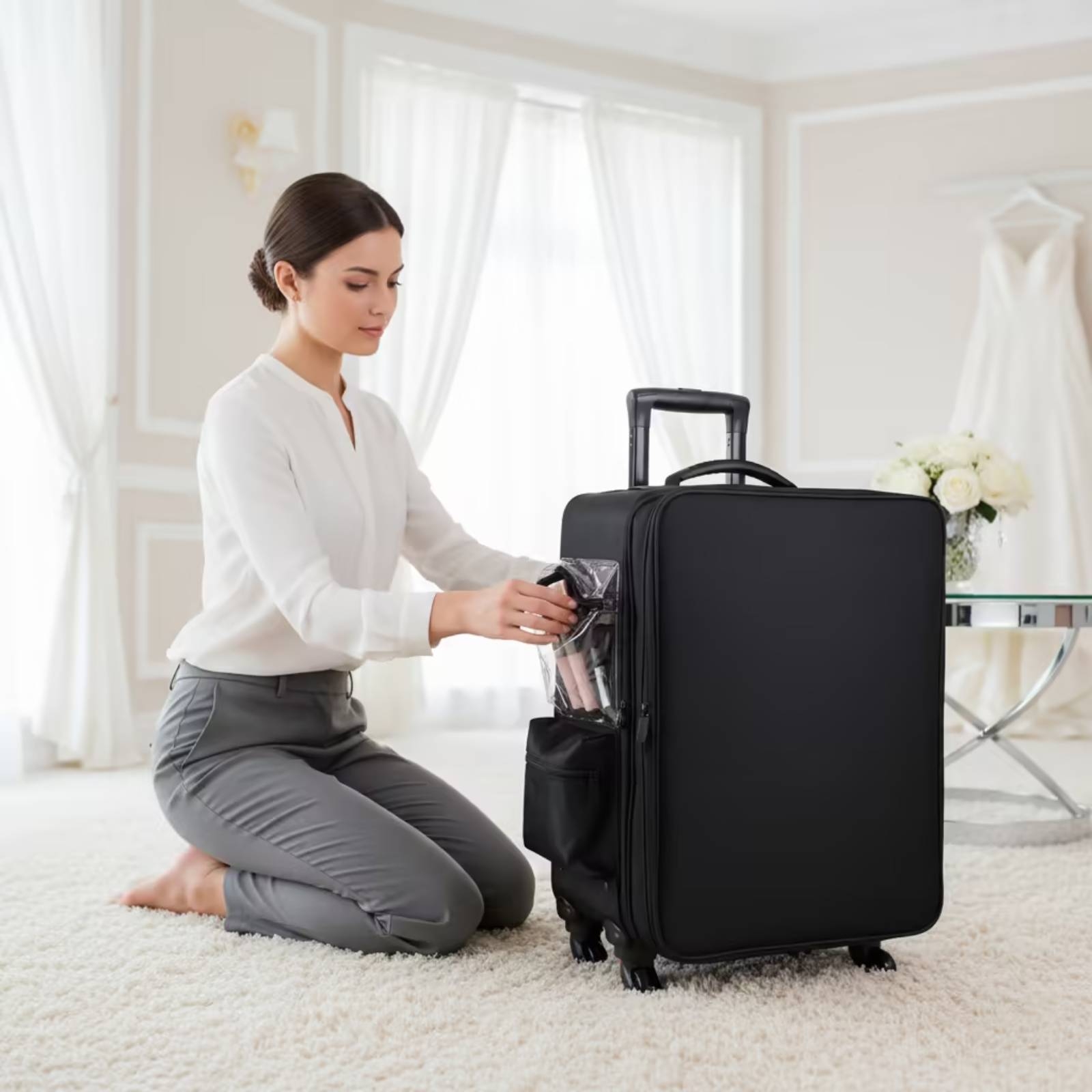 Makeup Case with Rotating Whee - مراجعة P & C Home Textiles Usa وسعره