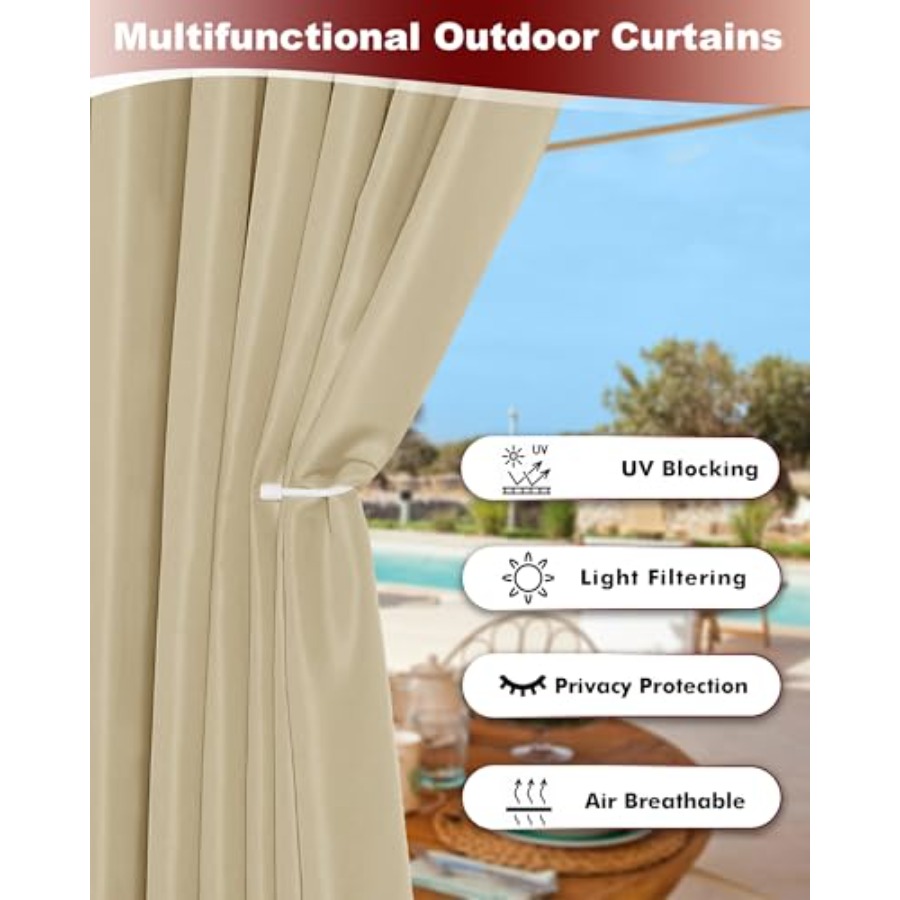 Outdoor Curtains for Patio: Wa - مراجعة P & C Home Textiles Usa وسعره