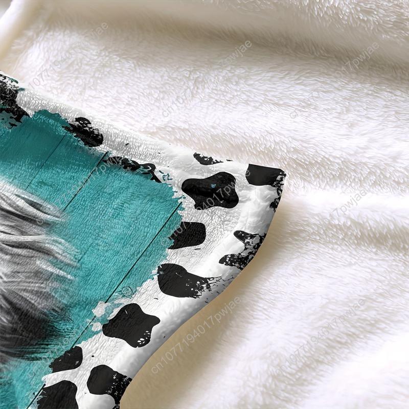 Cozy Soft Highland Cow Flannel - مراجعة Throw Blanket Chunky Knit وسعره