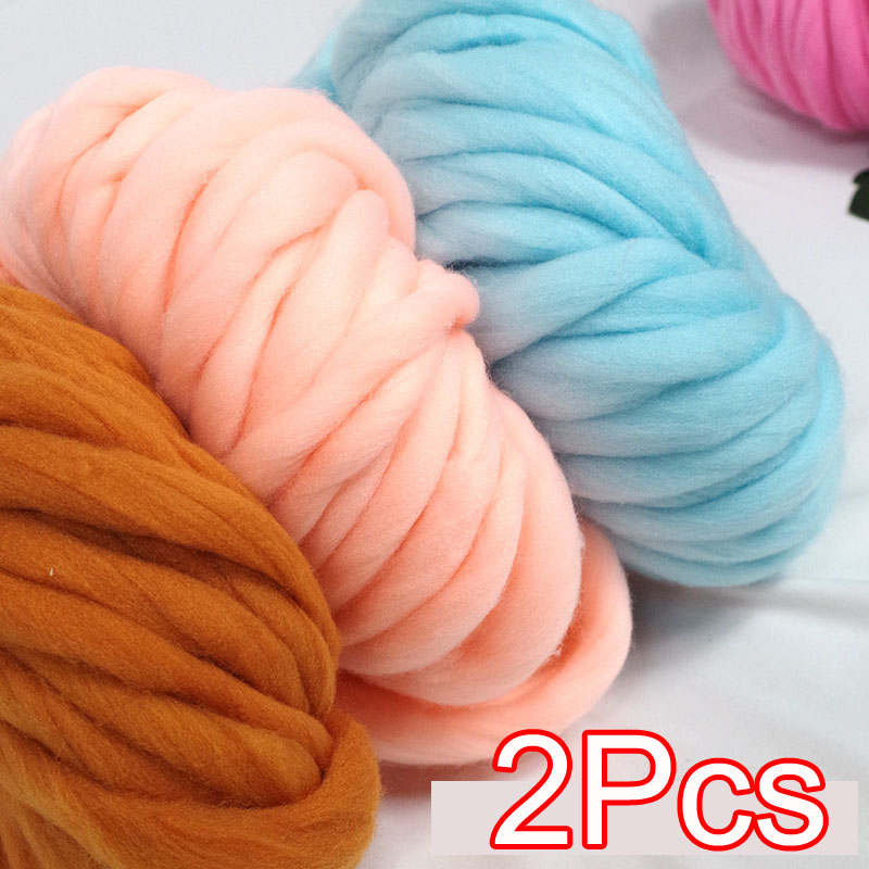2Pcs 250g Super Chunky Yarn ha - مراجعة Throw Blanket Chunky Knit وسعره