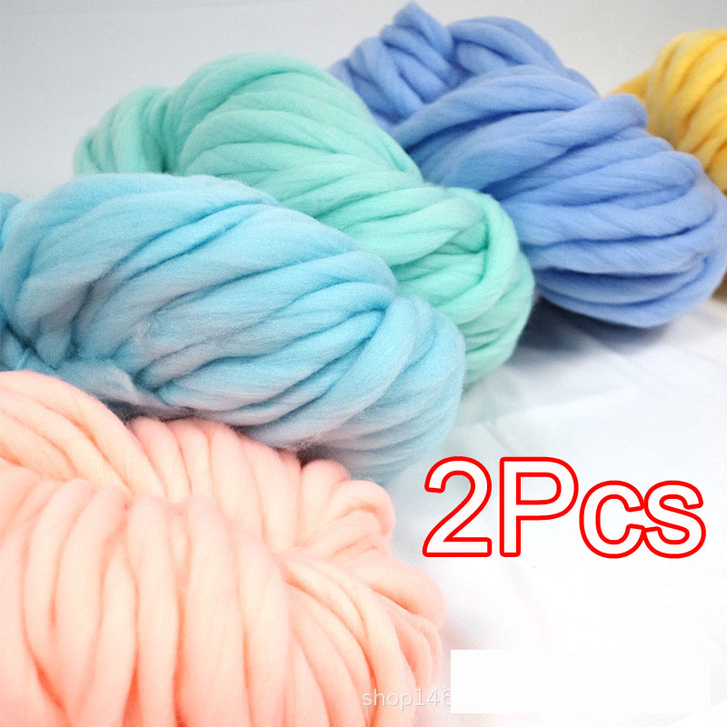 2Pcs 250g Super Chunky Yarn ha - مراجعة Throw Blanket Chunky Knit وسعره