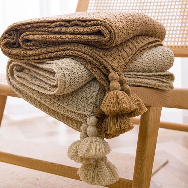 Nordic Blankets for Bed Sofa C - مراجعة Throw Blanket Chunky Knit وسعره