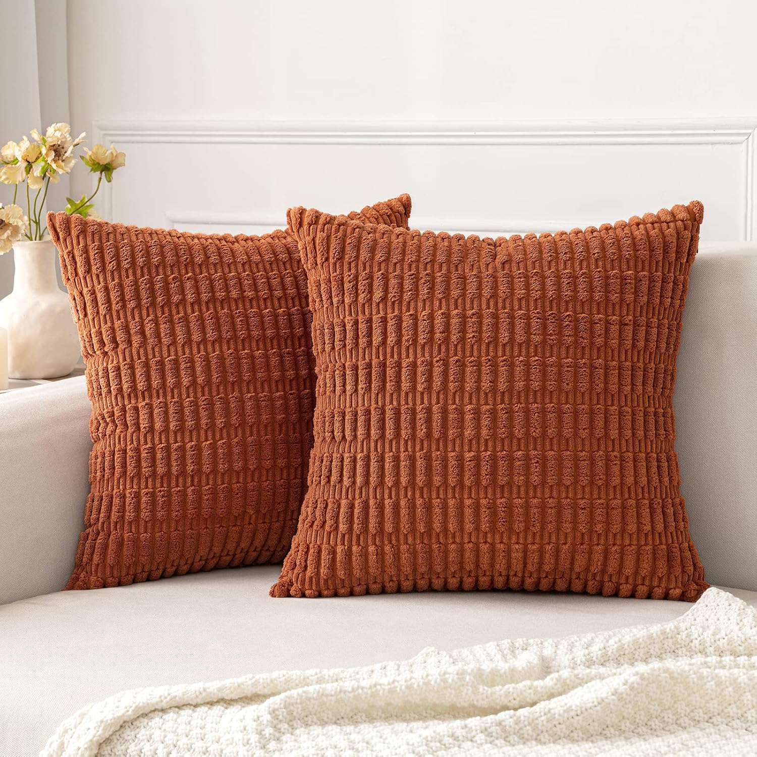 Corduroy Decorative Throw Pill - مراجعة Pillow Cover 20X20 وسعره