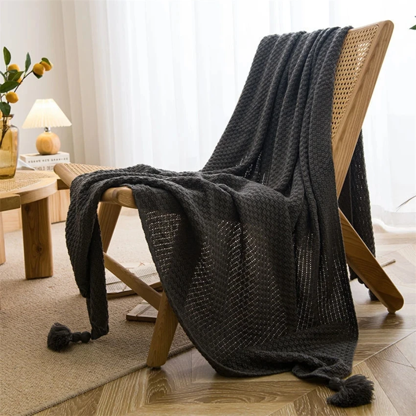 Nordic Blankets for Bed Sofa C - مراجعة Throw Blanket Chunky Knit وسعره