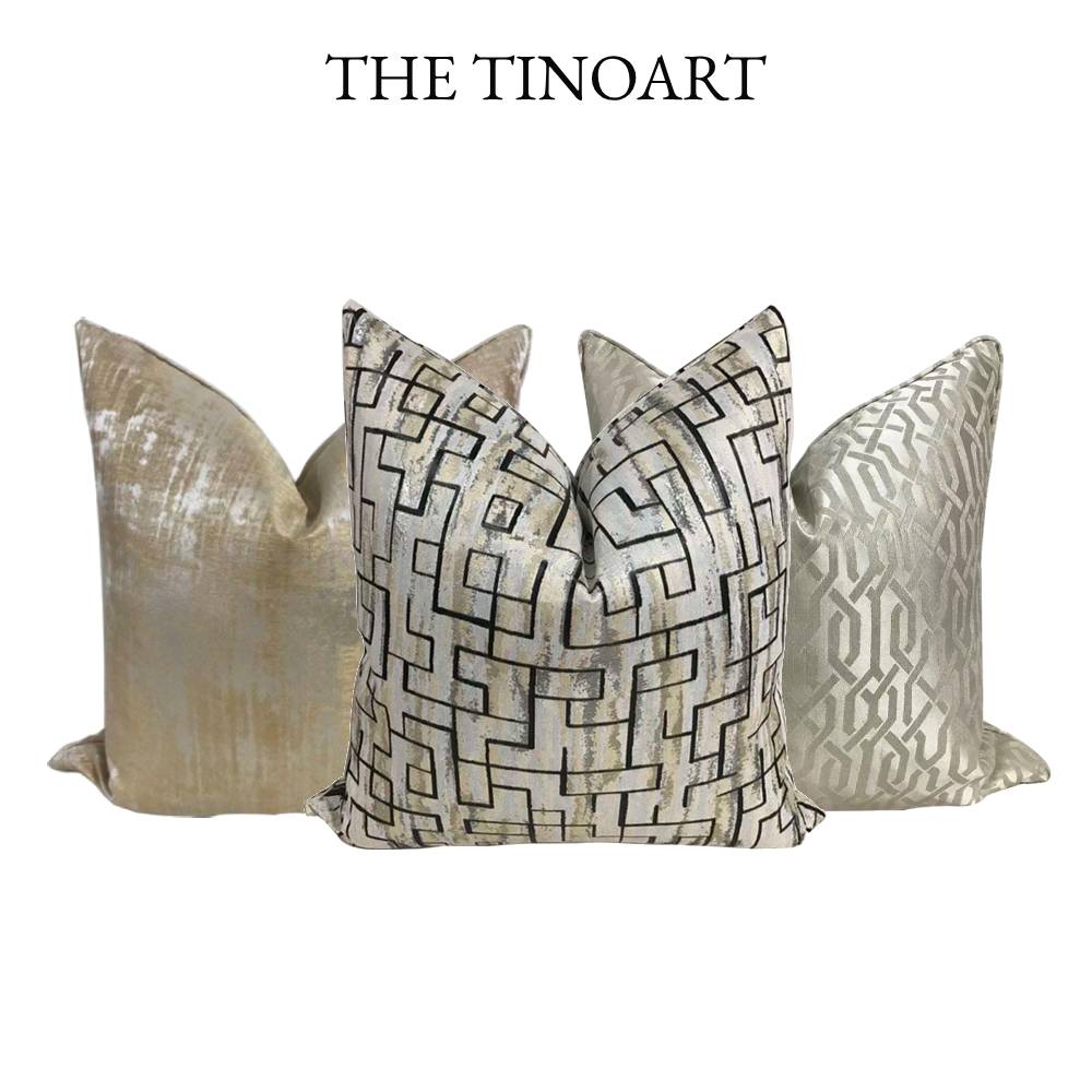 Black and Gold Geometric Throw - مراجعة Pillow Cover 20X20 وسعره