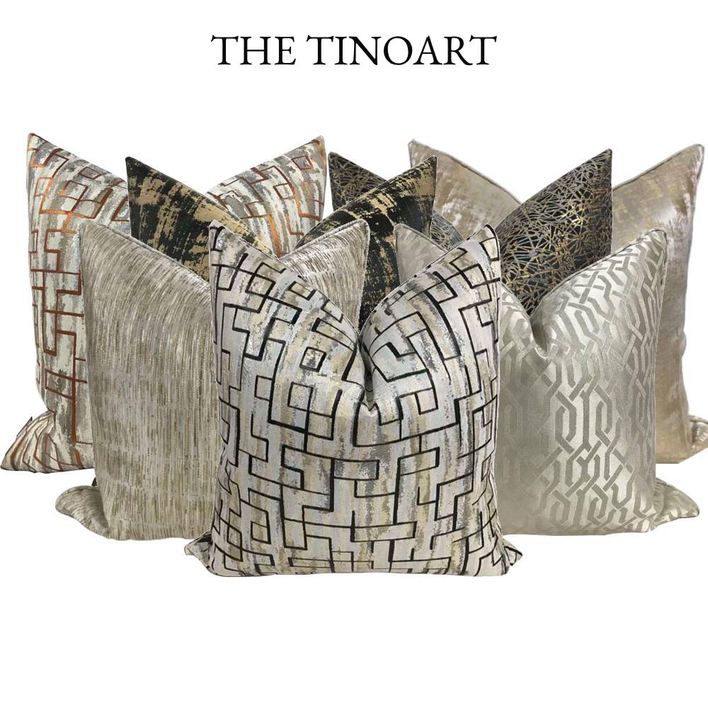 Black and Gold Geometric Throw - مراجعة Pillow Cover 20X20 وسعره