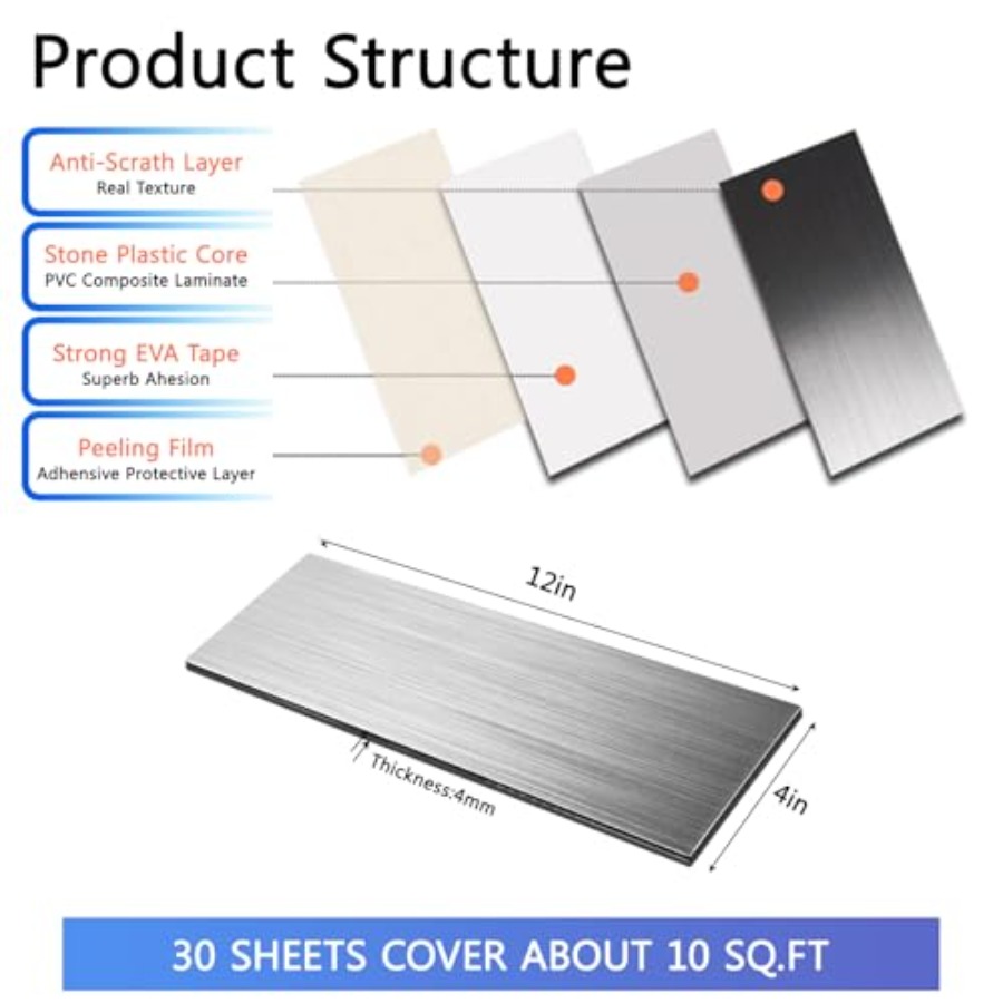 30-Piece Peel and Stick Metal  - مراجعة P & C Home Textiles Usa وسعره