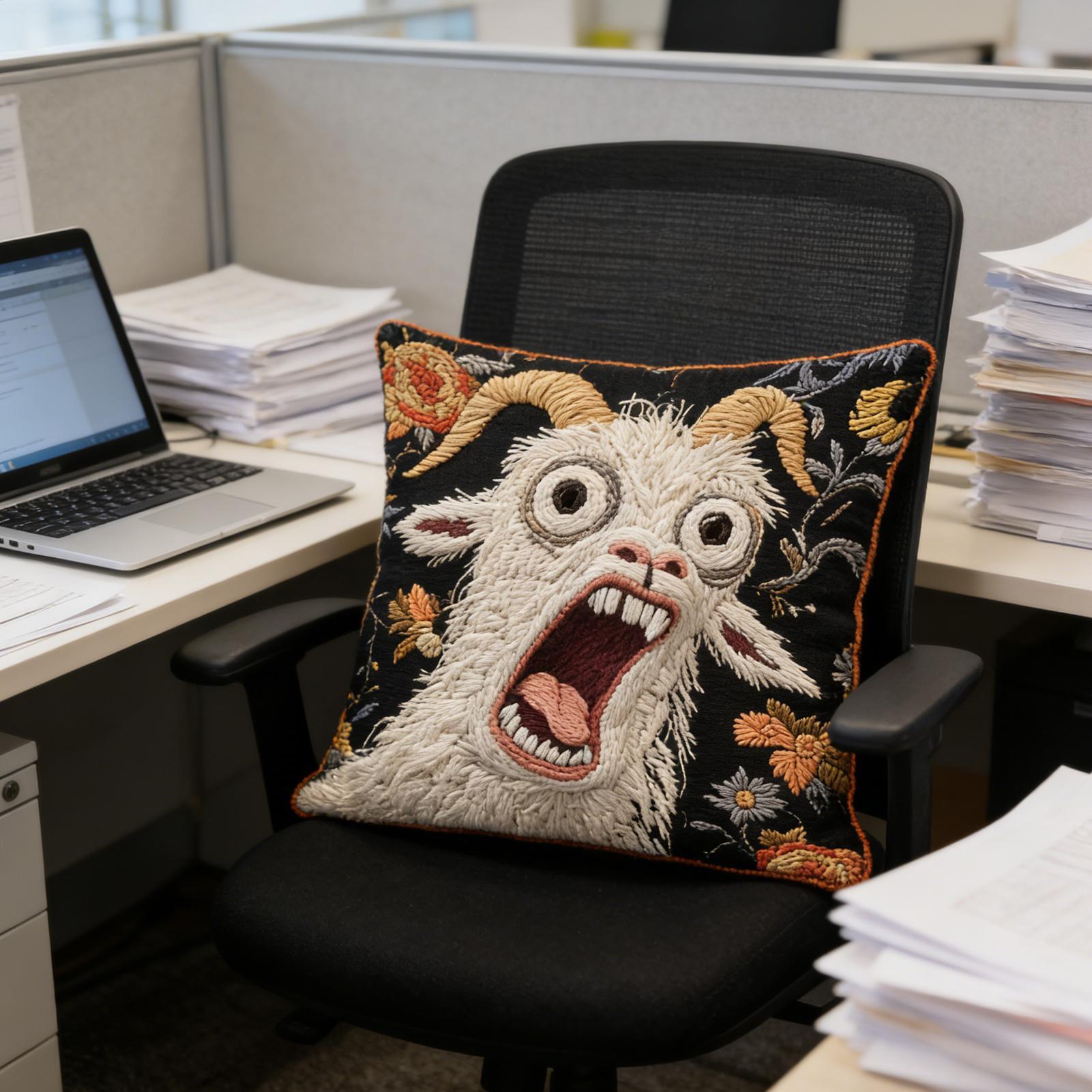 45x45cm Screaming Goat Pillow  - مراجعة Pillow Cover 20X20 وسعره