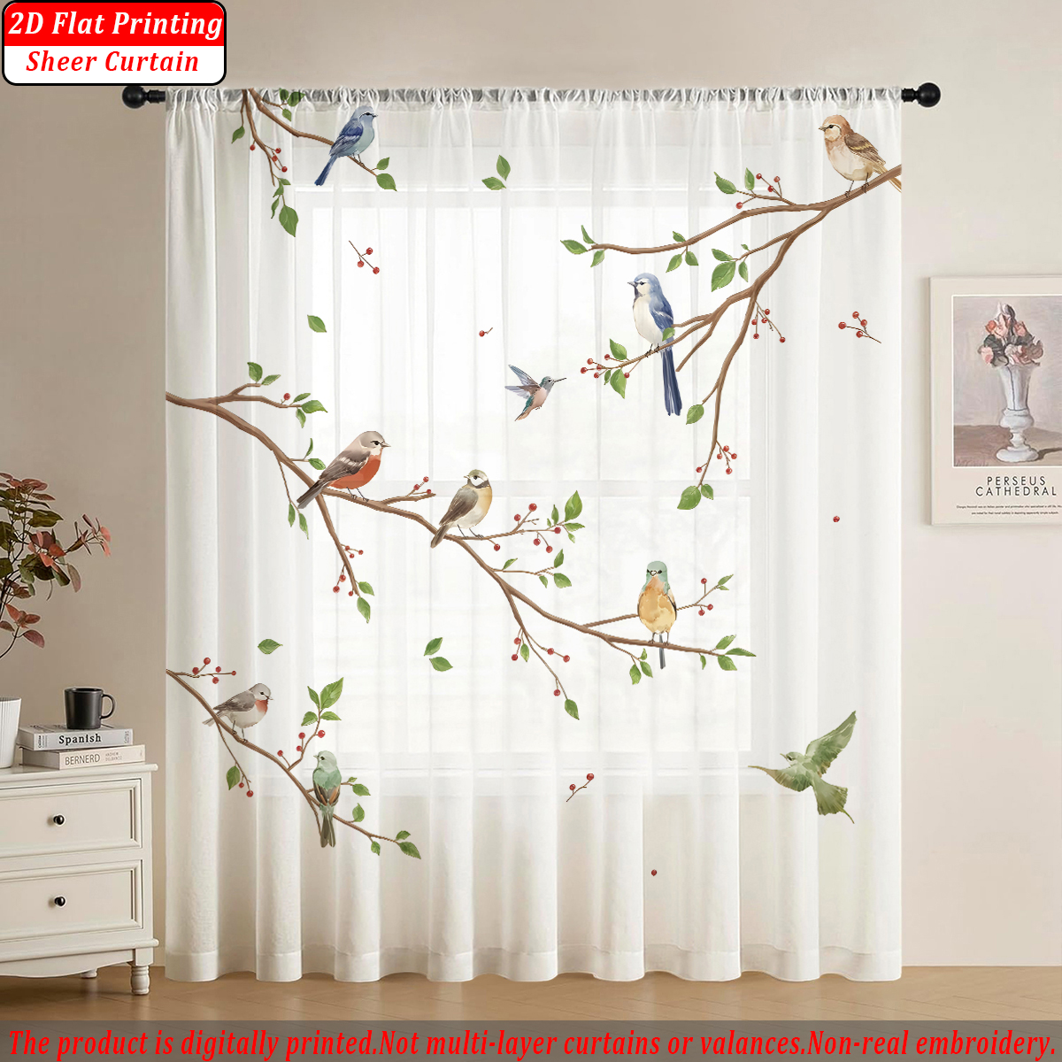 Branches Flying Birds Flat Pri - مراجعة Home Textiles France وسعره