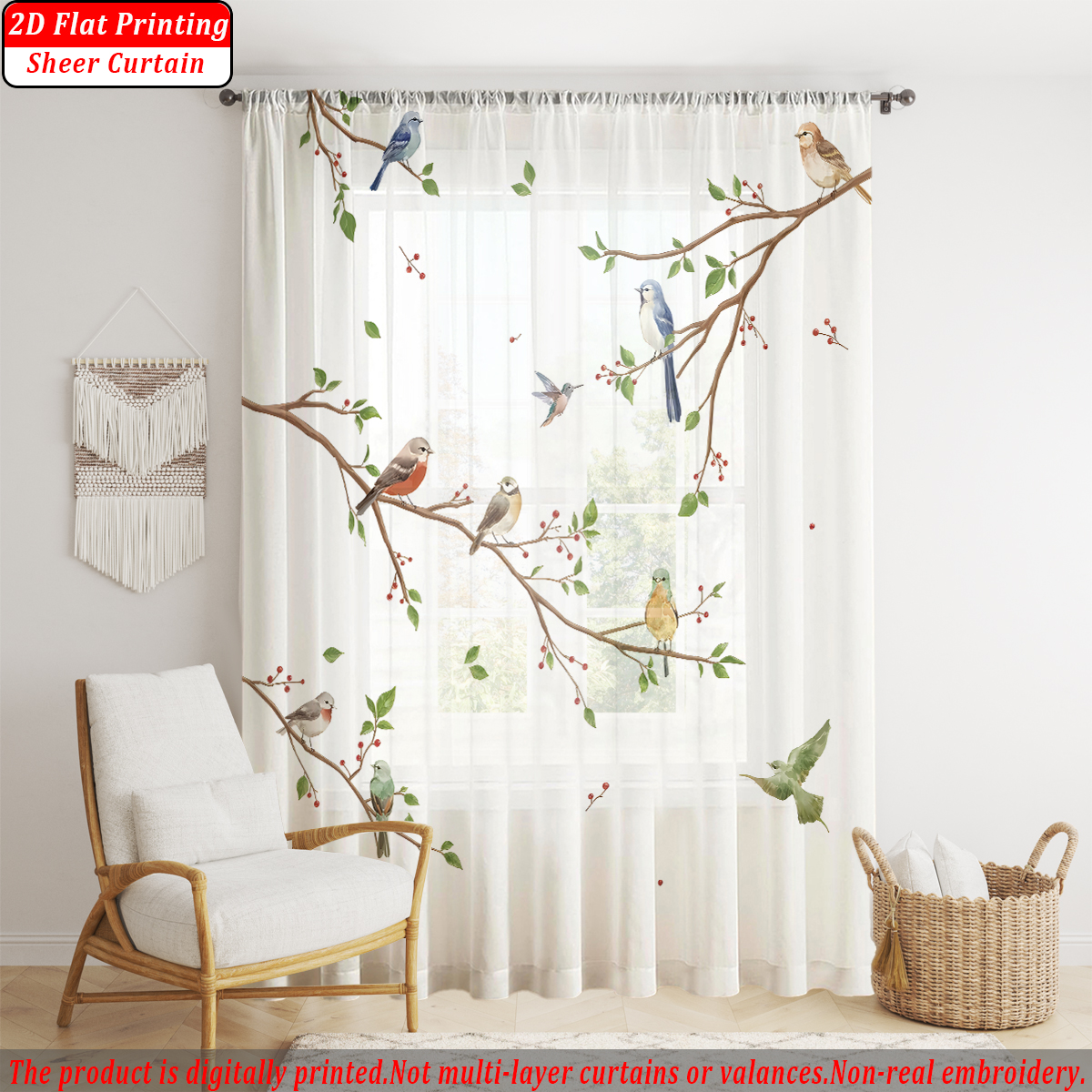 Branches Flying Birds Flat Pri - مراجعة Home Textiles France وسعره