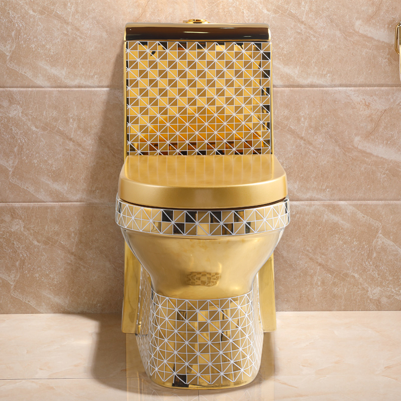 Golden Toilet,Modern One-Piece - مراجعة P & C Home Textiles Usa وسعره