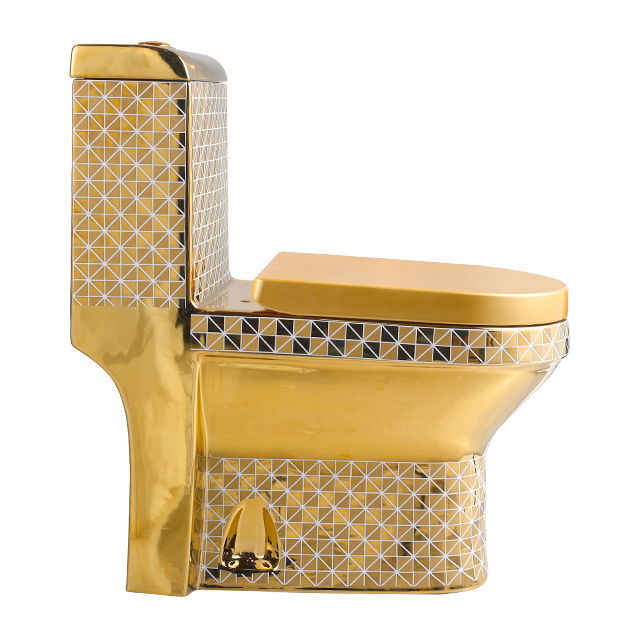 Golden Toilet,Modern One-Piece - مراجعة P & C Home Textiles Usa وسعره