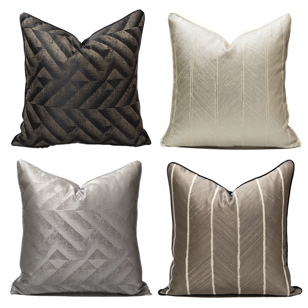 Black White Jacquard Luxury Th - مراجعة Pillow Cover 20X20 وسعره