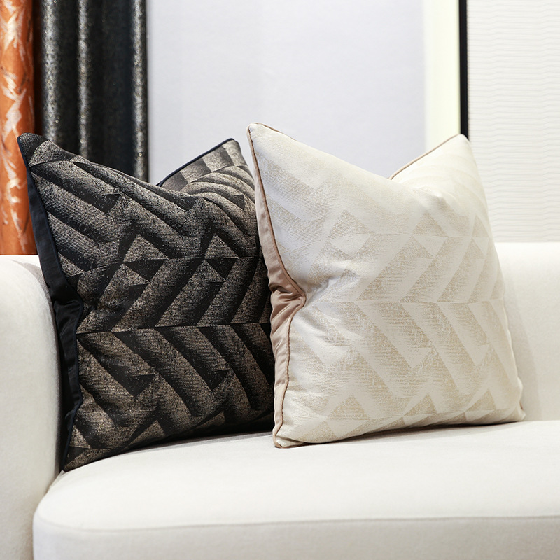 Black White Jacquard Luxury Th - مراجعة Pillow Cover 20X20 وسعره